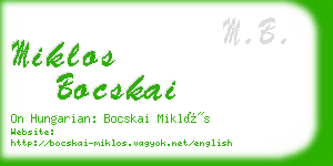 miklos bocskai business card